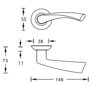 Ручка дверная ARCHIE S010 Х11II (мат. золото)