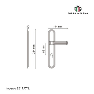 Ручка на планке PORTA DI PARMA Impero CYL MCF матовый кофе