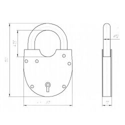 Замок навесной амбарный ЗВС-5