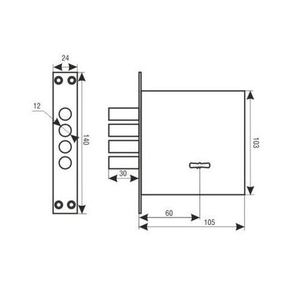 Замок врезной сувальдный АЛЛЮР ЗВ1-07С