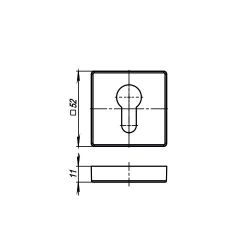 Накладка ARMADILLO CYLINDER ET USQ CP-8 хром /34319/