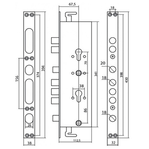 Корпус на китайскую дверь 887-С (под 2 МЦ)