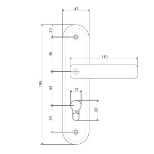 Ручки на планке APECS HP-55.0623 CR хром