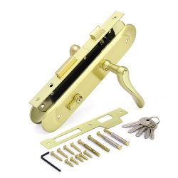 Замок врезной с ручками PALLADIUM ЗВ-1856 SG/GP мат.золото/золото