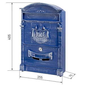 Ящик почтовый АЛЛЮР №4010В антик синий