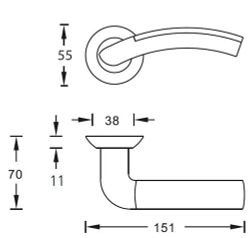 Ручка дверная ARCHIE S010 59MB