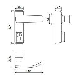 Ручка накладная с фиксацией APECS Actual HF-301 BL черный