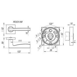 Ручка раздельная FUARO ROCK KM SN/CP-3 мат.никель/хром /23667/
