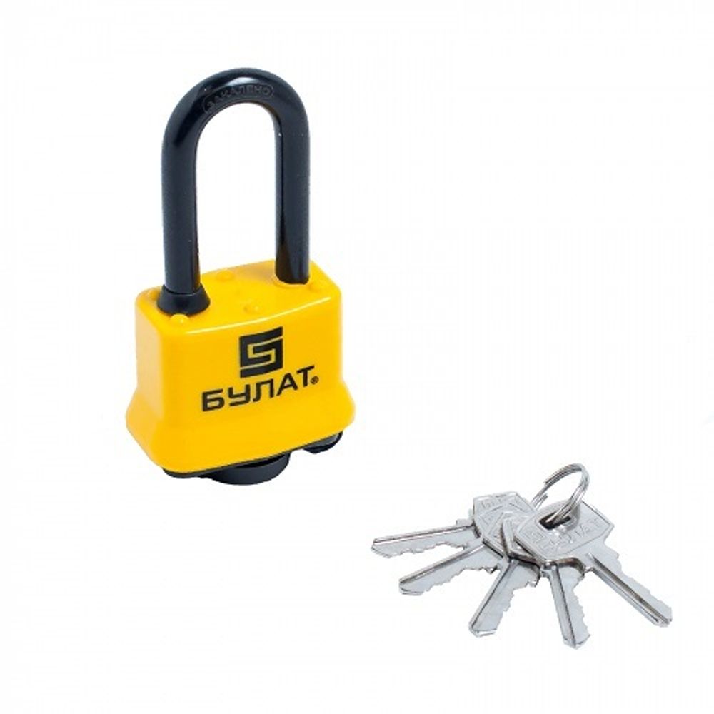 Замок навесной БУЛАТ ВС 0340-01 всепогодный 5кл. d8mm