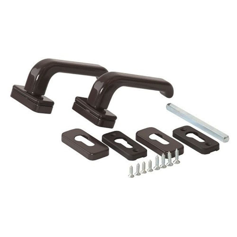 Нажимной гарнитур раздельный Elementis коричневый с накладками