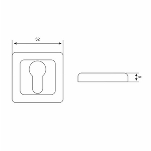 Накладка цилиндровая АЛЛЮР АРТ ET-S1 MBN/CP графит/хром