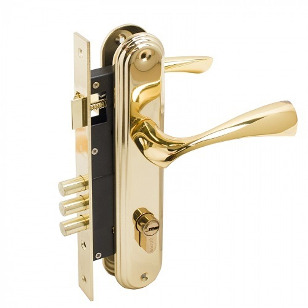 Замок врезной БУЛАТ ЗВ4-3.03.05 Номос золото