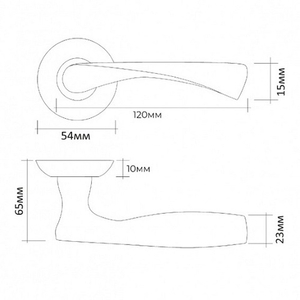 Ручка раздельная BASARA R07.023 AB бронза