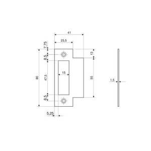 Ответная планка APECS BP-3000-ZN цинк