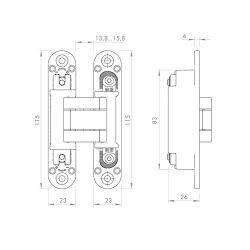 Петля скрытой установки ARMADILLO U3D3000.VPG (AGB Eclipse 3.0) FSG флор. золото /49215/ (1шт)