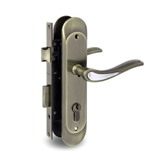 Замок врезной с ручками PALLADIUM ЗВ-1706 AB/CP бронза/хром