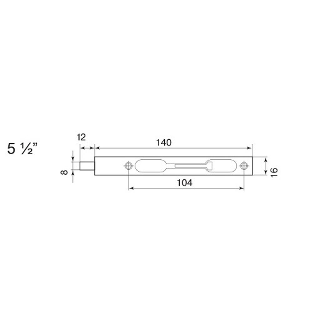 Шпингалет торцевой PALLADIUM 5-1/2" PN мат. никель