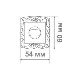 Накладка дверная Leo LBK31 S/A антич.никель