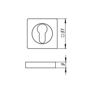 Накладка под цилиндр PUNTO ET ZQ GR-23 графит /41059/
