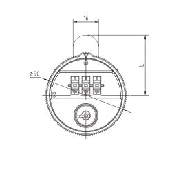 Замок мебельный кодовый 6012-20BL черный