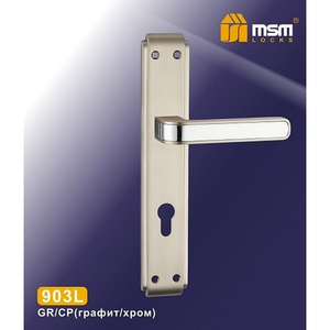 Ручки на планке MSM 903L GR/CP графит/хром