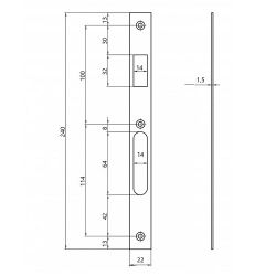 Ответная планка APECS BP-2800 G золото