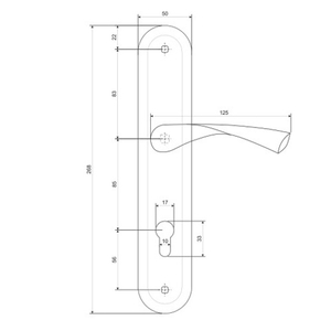 Ручка на планке LEKSA HP-85.0423 CP хром