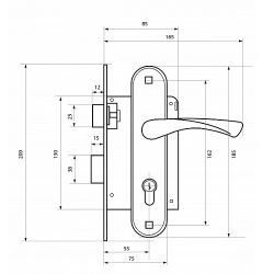 Замок врезной АЛЛЮР ЗВ4-103 GP латунь