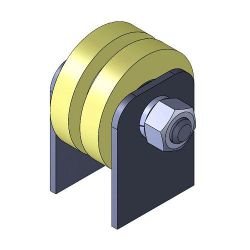 Ролик капролон d-50 под полосу на пластинах