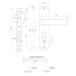 Замок врезной APECS 1526/60 CR хром