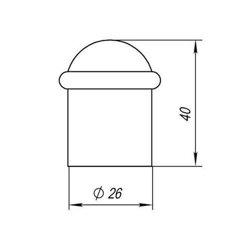 Упор дверной PUNTO DS PF-40 GP-5 золото /34733/