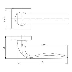 Ручка раздельная AJAX EVO JK CP-8 хром /41349/