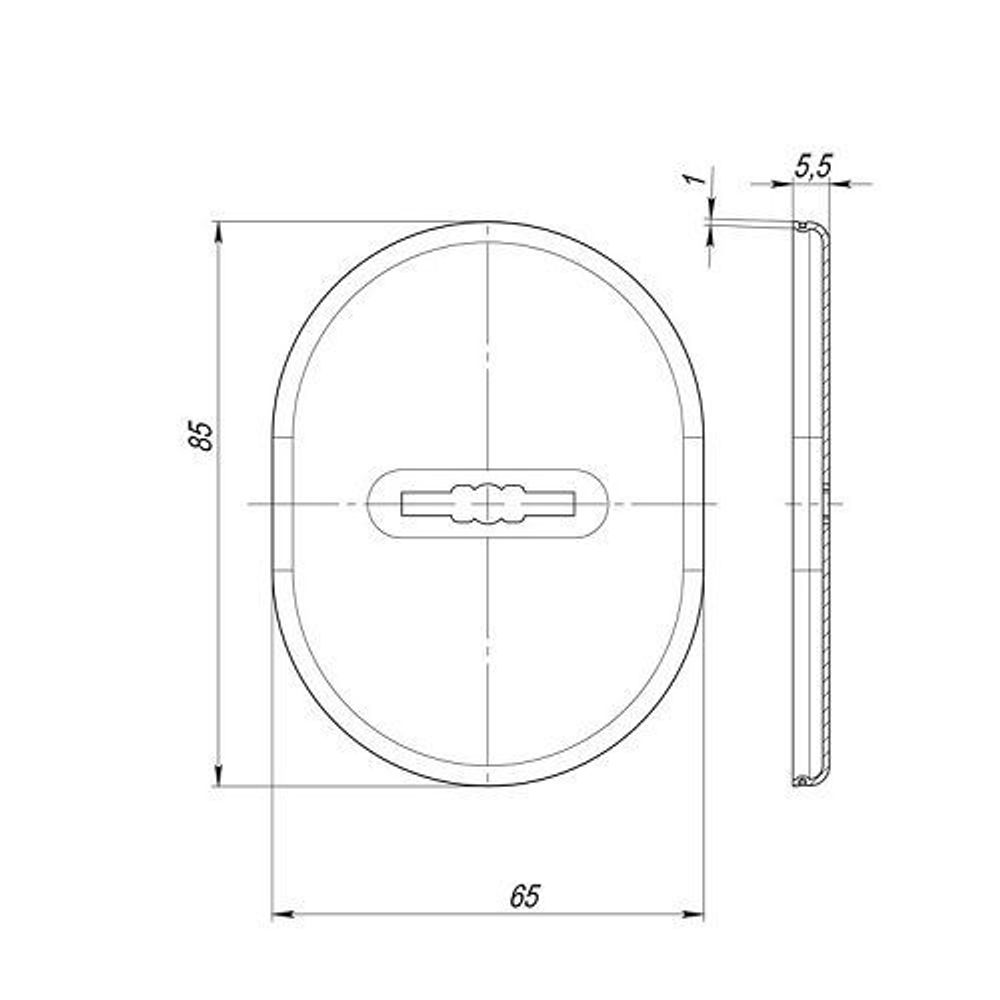 Декоративная накладка FUARO ESC 475 SN мат.никель /27945/ (1 шт)
