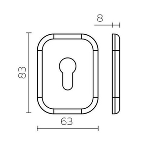 Декоративная накладка FUARO ESC 486-C SQ XL CP хром /39689/ (1 шт)