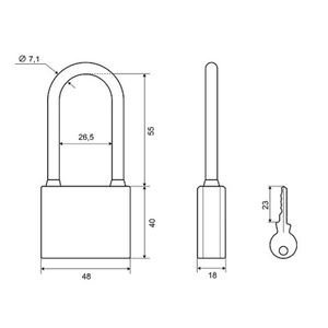 Замок навесной PALLADIUM 303F-50L
