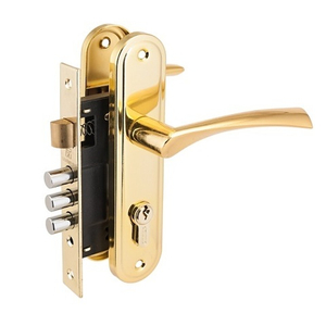 Замок врезной АЛЛЮР 103/3-61A GP латунь