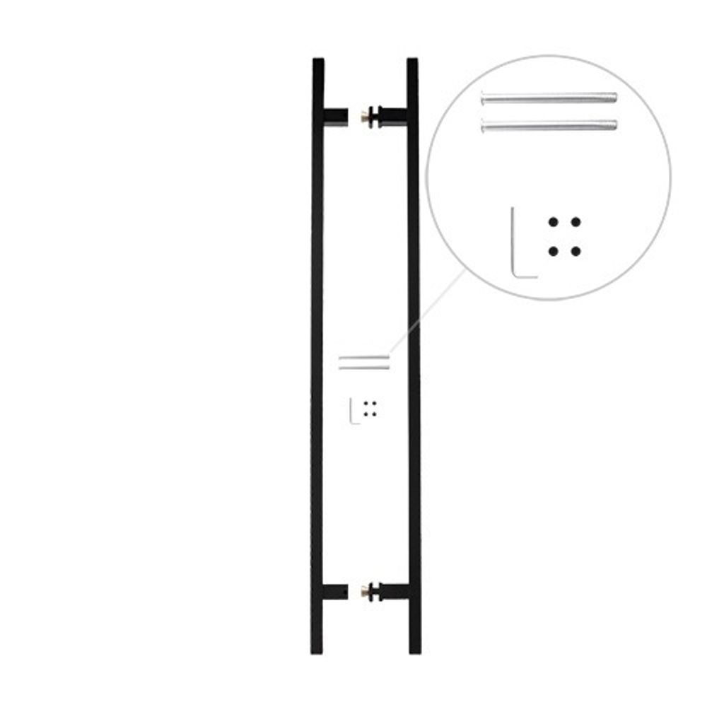 Ручки-скобы AVERS HC-0920-40/800-INOX-BLM черный матовый