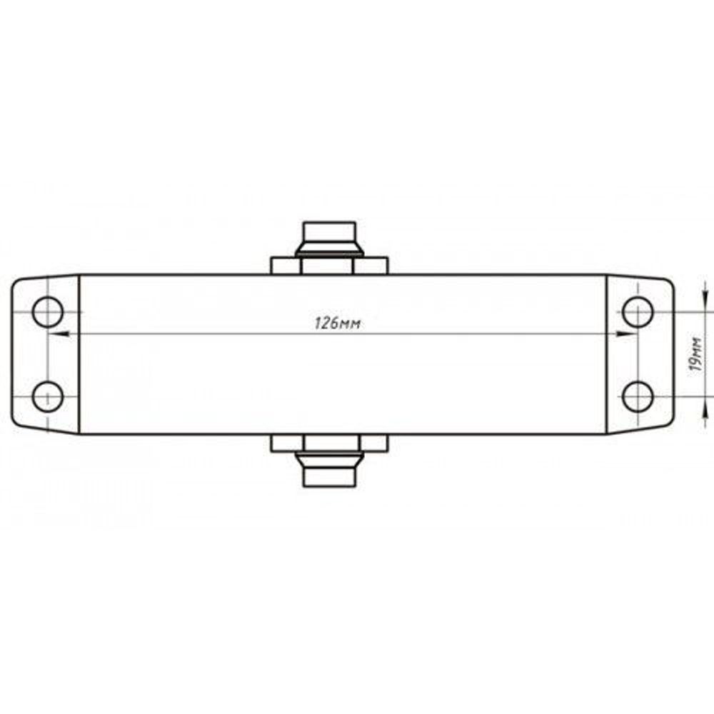 Доводчик дверной NOTEDO DC-040 white белый (40 кг)
