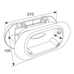 Универсальная ручка и ступенька из ПВХ DH25132LG
