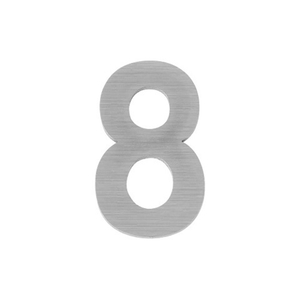 Цифра дверная самоклеящаяся FUARO "8" SS304 (50х30) SSC сатин.хром /46953/