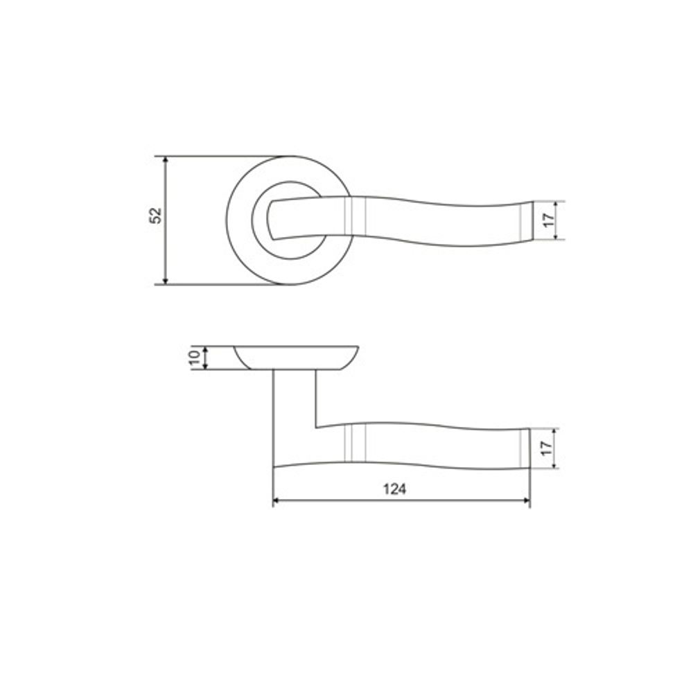 Ручка раздельная VETTORE R07.051 SN/CP мат.никель/хром