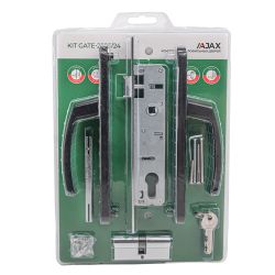 Корпус врезного замка с ручкой AJAX KIT GATE-2585/24 BL черный /63979/