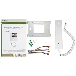 Монитор видеодомофона TANTOS Elly (белый) с трубкой, TFT LCD, экран 4,3"