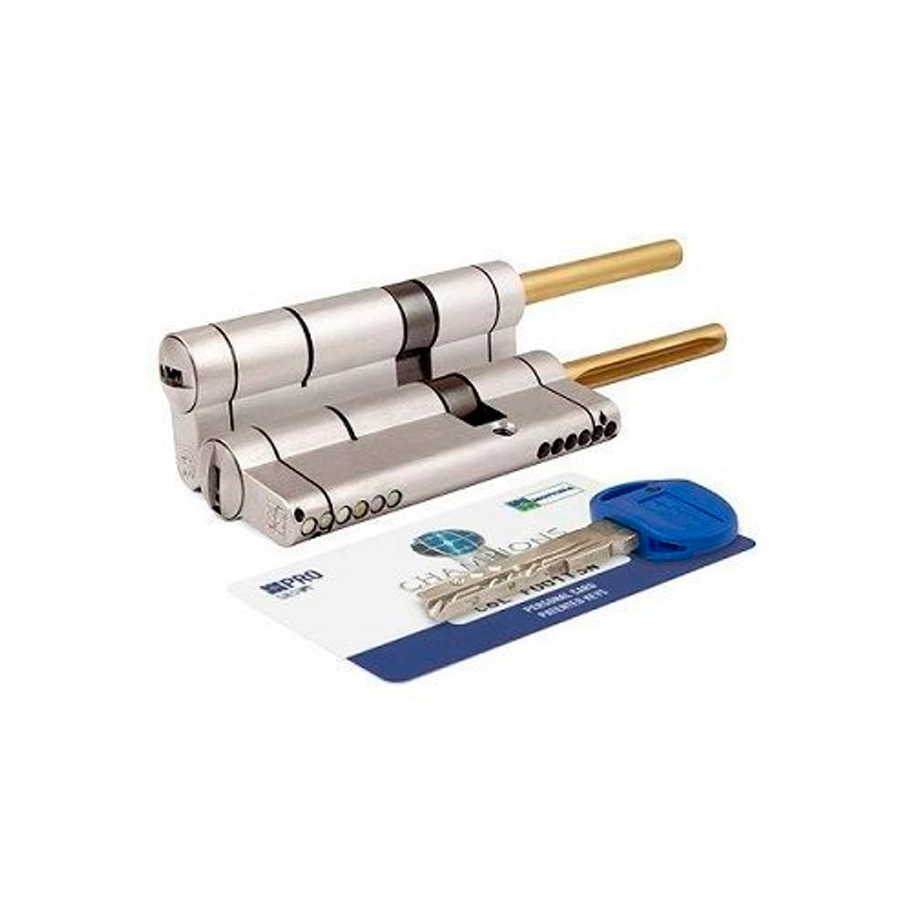 Цилиндровый механизм под вертушку (дл. шток) MOTTURA CP4P563101C5 (87 мм/51+10+26) никель /39147/