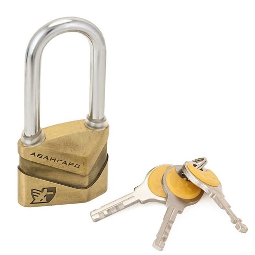 Замок навесной АВАНГАРД ВС2Д-50 ДИСКО бронза длинная дужка d8mm