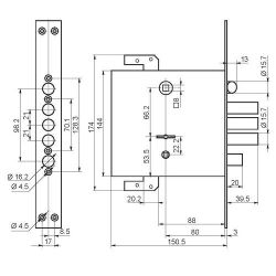Комплект замков №1 BORDER (ЗВ1-41М.Н+ЗВ9-8М1К.4Т/15)