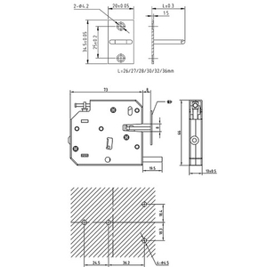 Электромеханический замок для постаматов EZ-S99N, 24 V, L-26, WL
