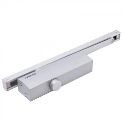 Доводчик дверной БУЛАТ со скольз. тягой ДД812/5 CH-S (CS+LS+SL+HO+BC+DA+PA) 15-80кг серебро