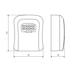 Сейф-ключница кодовая металлическая АЛЛЮР СК-02 КАП черная