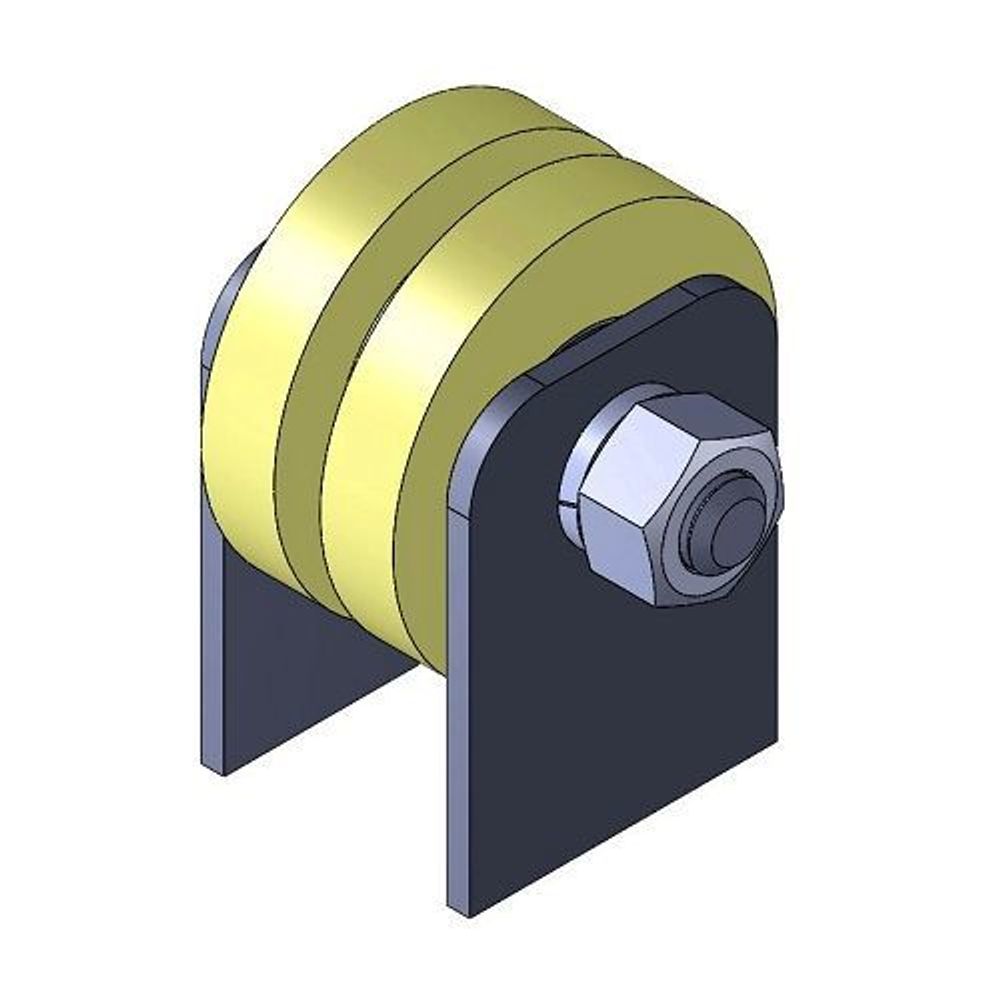 Ролик капролон d-50 под полосу на пластинах